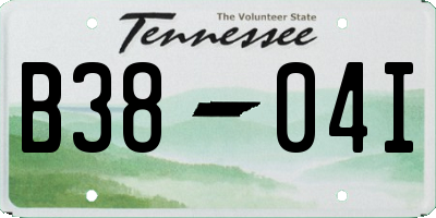 TN license plate B3804I