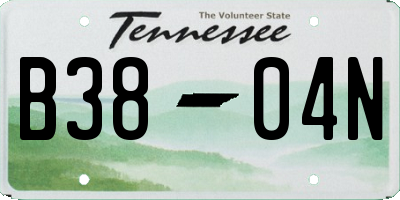 TN license plate B3804N