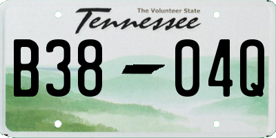 TN license plate B3804Q