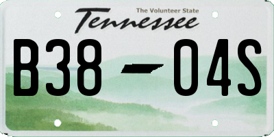 TN license plate B3804S