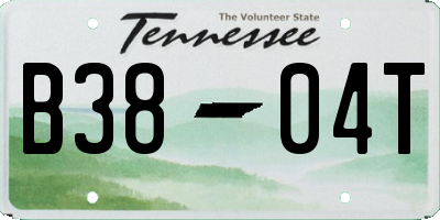 TN license plate B3804T