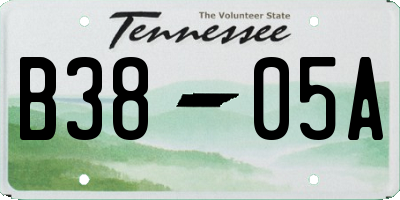 TN license plate B3805A