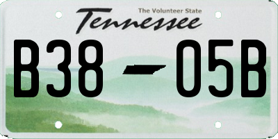 TN license plate B3805B