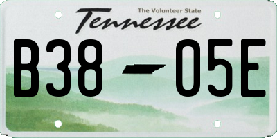 TN license plate B3805E