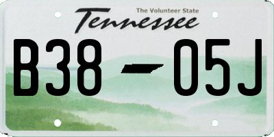 TN license plate B3805J