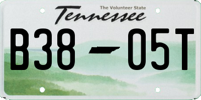 TN license plate B3805T