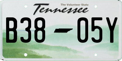 TN license plate B3805Y