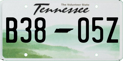 TN license plate B3805Z
