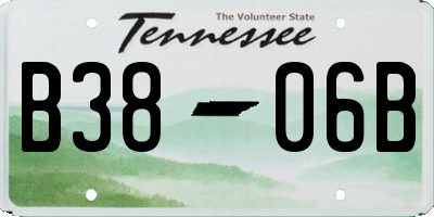 TN license plate B3806B