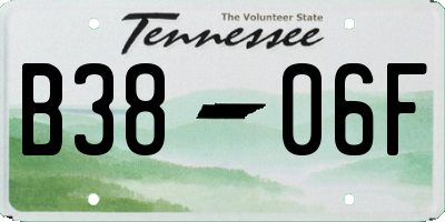 TN license plate B3806F
