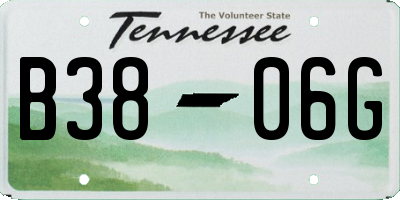 TN license plate B3806G