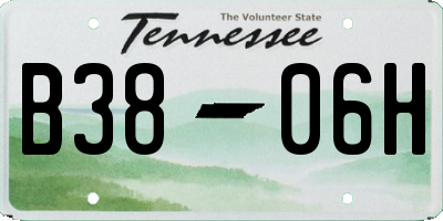 TN license plate B3806H