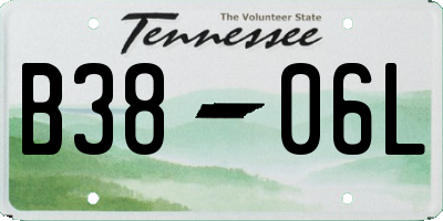 TN license plate B3806L