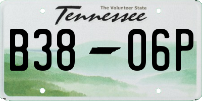 TN license plate B3806P