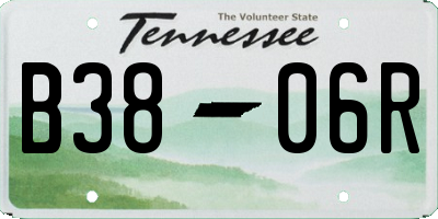 TN license plate B3806R