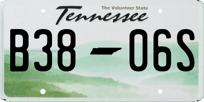 TN license plate B3806S