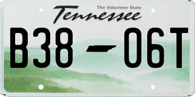 TN license plate B3806T