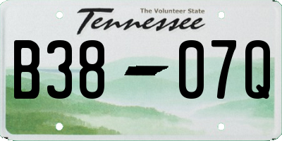 TN license plate B3807Q