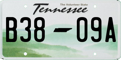 TN license plate B3809A