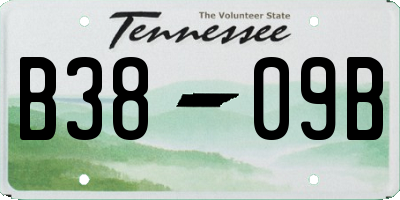 TN license plate B3809B