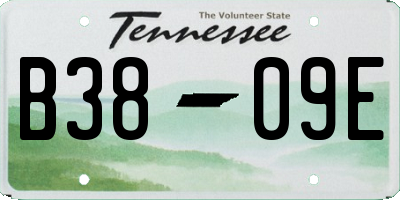 TN license plate B3809E