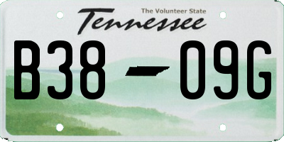 TN license plate B3809G