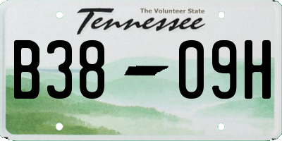 TN license plate B3809H