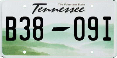 TN license plate B3809I