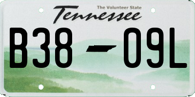 TN license plate B3809L