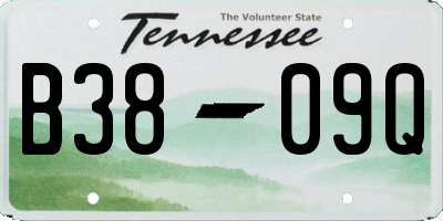 TN license plate B3809Q
