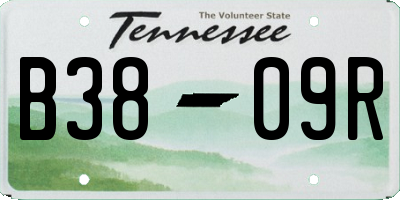 TN license plate B3809R