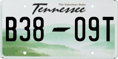 TN license plate B3809T