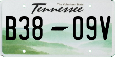 TN license plate B3809V