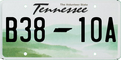 TN license plate B3810A