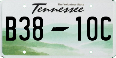 TN license plate B3810C