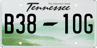 TN license plate B3810G