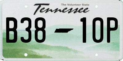 TN license plate B3810P