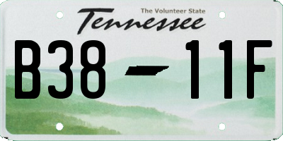 TN license plate B3811F