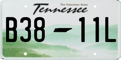 TN license plate B3811L