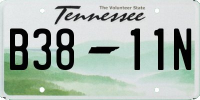 TN license plate B3811N