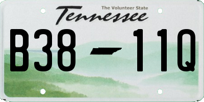 TN license plate B3811Q