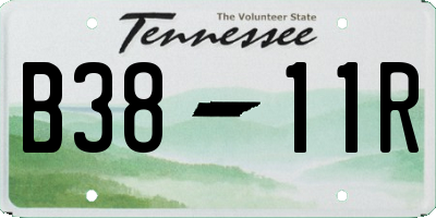 TN license plate B3811R