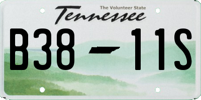 TN license plate B3811S