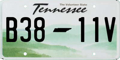 TN license plate B3811V