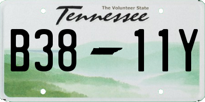 TN license plate B3811Y