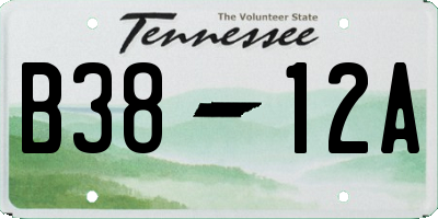TN license plate B3812A