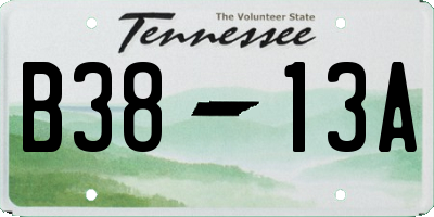 TN license plate B3813A