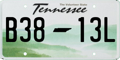 TN license plate B3813L