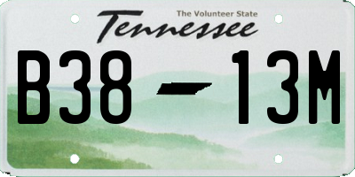 TN license plate B3813M