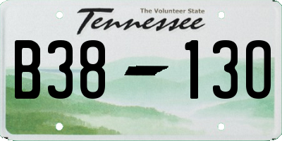 TN license plate B3813O